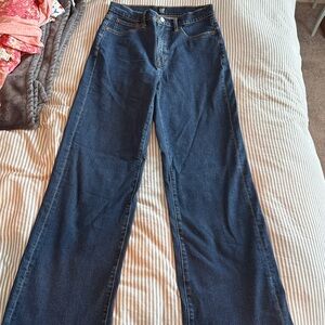 GAP Dark Blue Flare & Wide Leg Jeans